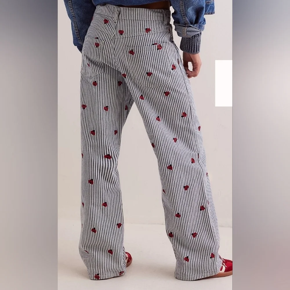 Free People Bugged Out Railroad Stripe Jeans - Picture 3 of 11